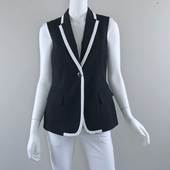 {Etcetera} “Deuce” Black & White Vest, $275 - Picture 3 of 9